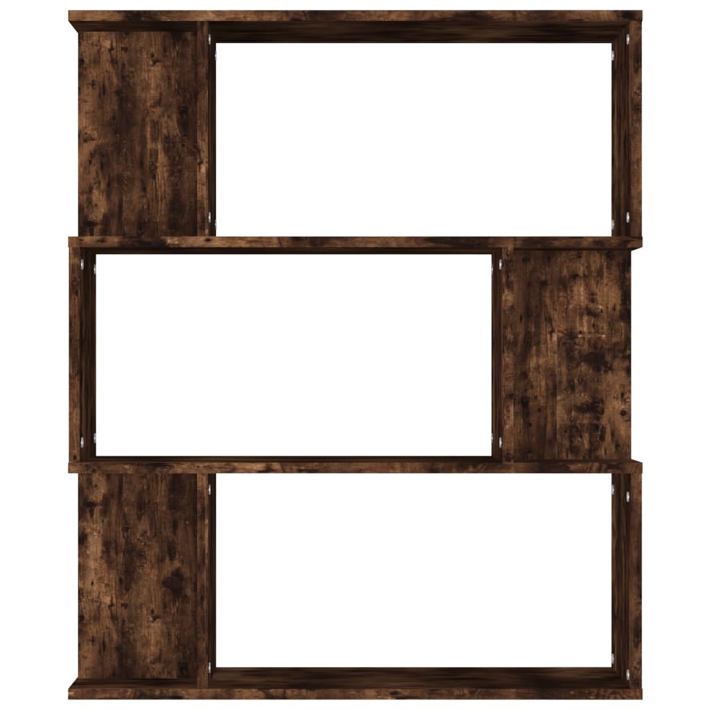 vidaXL Bibliothèque/Séparateur de pièce Chêne fumé 80x24x96 cm Bois d'ingénierie