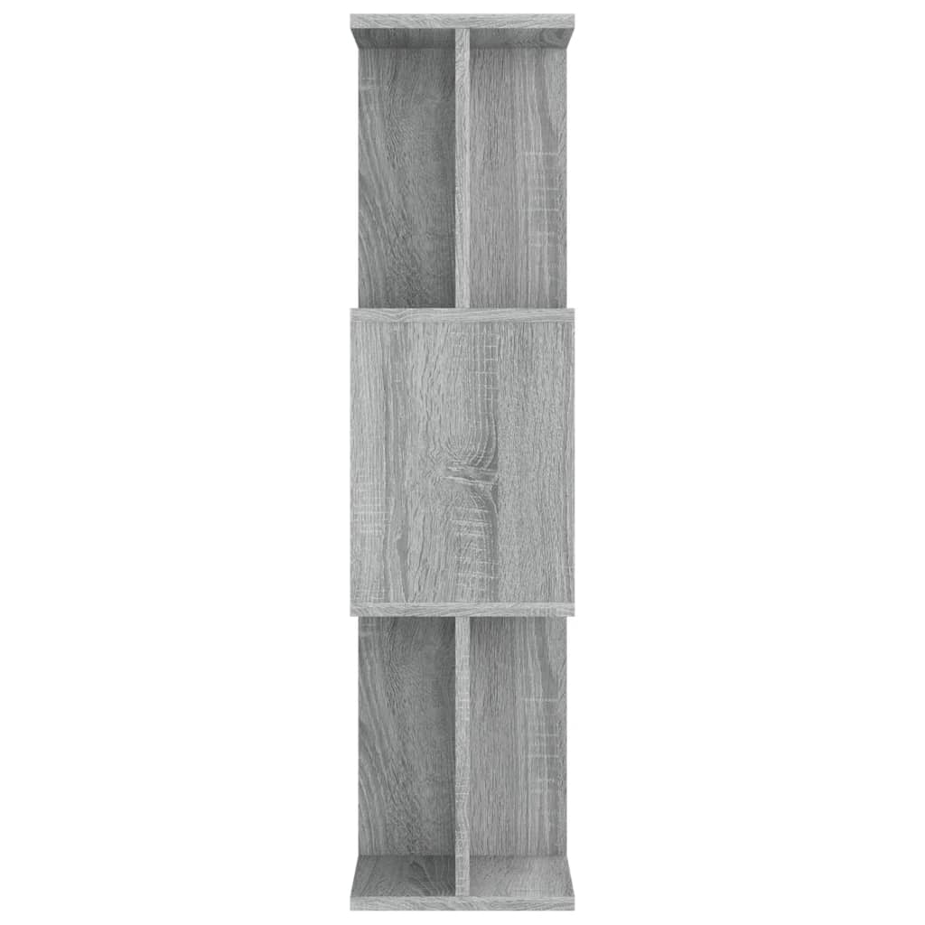vidaXL Bücherregal/Raumteiler Grau Sonoma 80x24x96 cm Holzwerkstoff