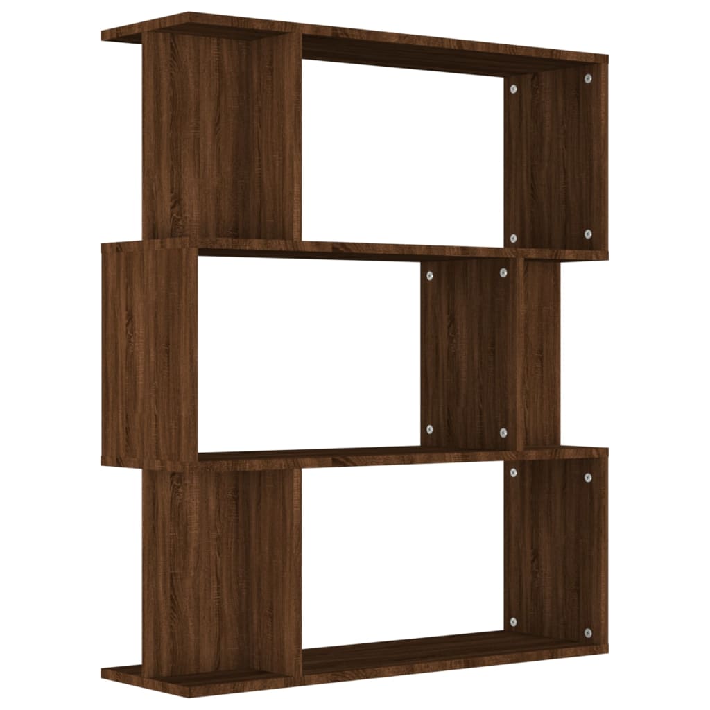vidaXL Bibliothèque/Séparateur de pièce Chêne Marron 80x24x96 cm Bois d'ingénierie