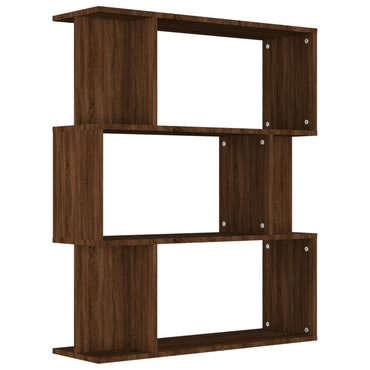 vidaXL Bücherregal/Raumteiler Braun Eiche 80x24x96 cm Holzwerkstoff