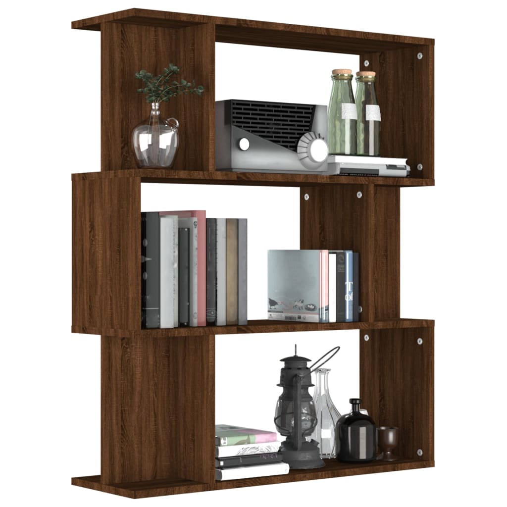 vidaXL Bibliothèque/Séparateur de pièce Chêne Marron 80x24x96 cm Bois d'ingénierie