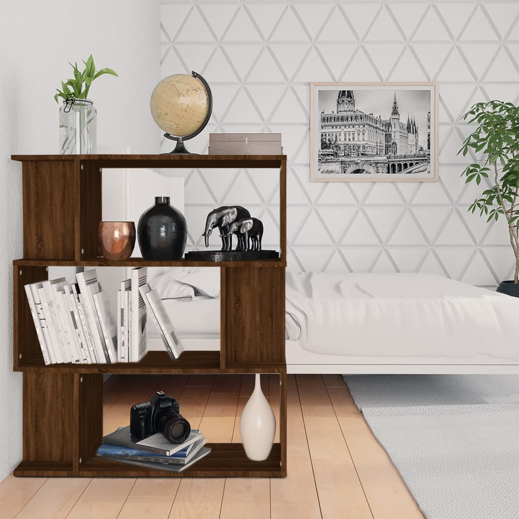 vidaXL Bibliothèque/Séparateur de pièce Chêne Marron 80x24x96 cm Bois d'ingénierie