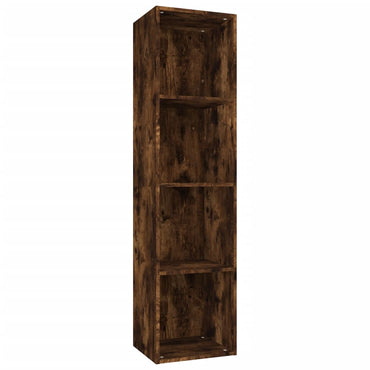 vidaXL Bücherschrank/TV-Schrank Räuchereiche 36x30x143cm Holzwerkstoff