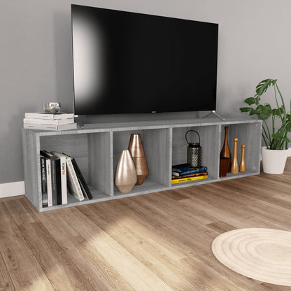 vidaXL Meuble TV/bibliothèque gris Sonoma 36x30x143 cm Aggloméré