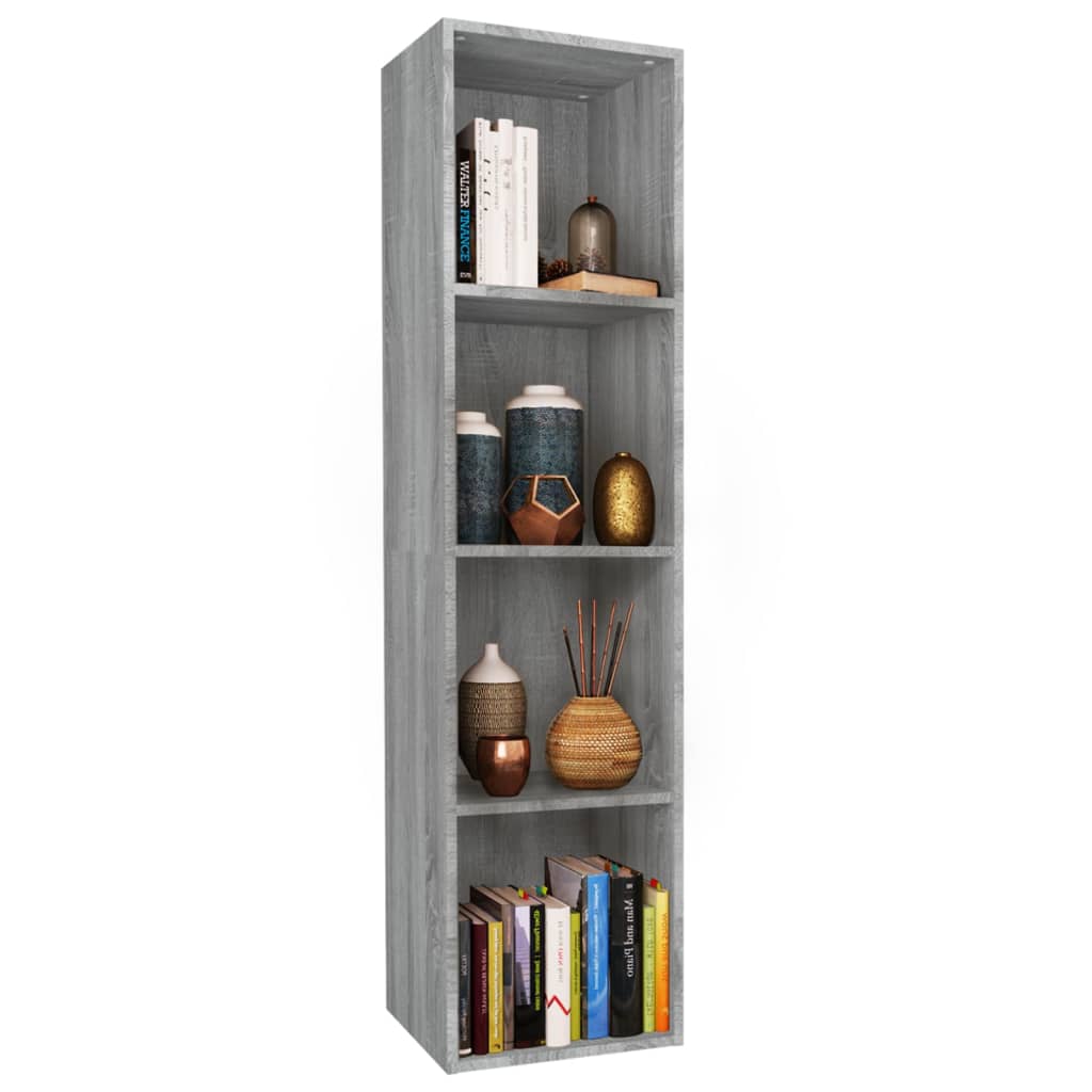 vidaXL Meuble TV/bibliothèque gris Sonoma 36x30x143 cm Aggloméré