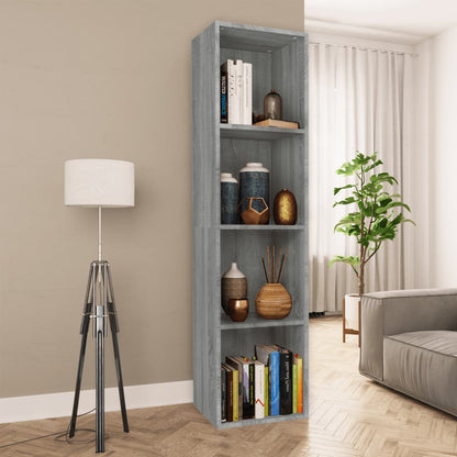 vidaXL Meuble TV/bibliothèque gris Sonoma 36x30x143 cm Aggloméré