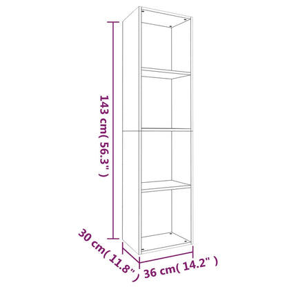 vidaXL Bibliothèque/Meuble TV marron aspect chêne 36x30x143 cm