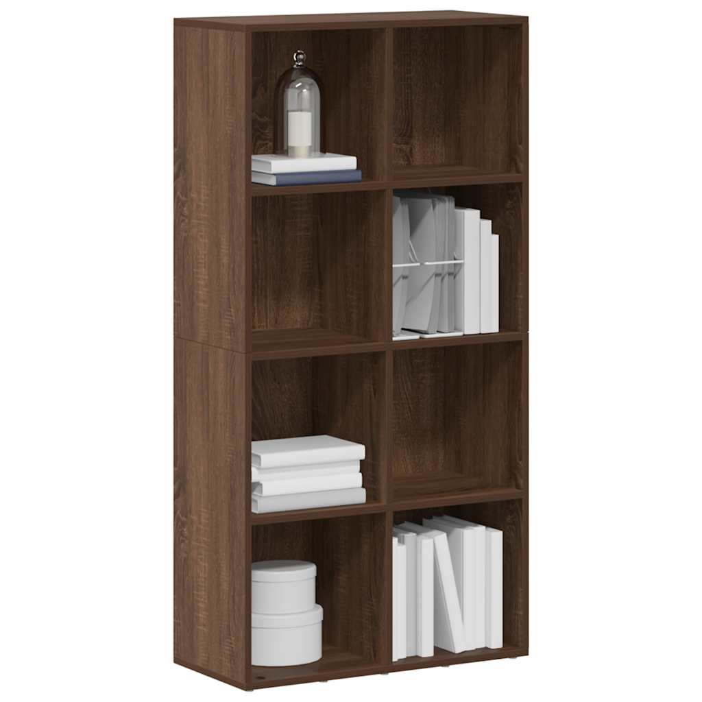 vidaXL Bücherregal/Sideboard Braun Eiche 66×30×130 cm Holzwerkstoff