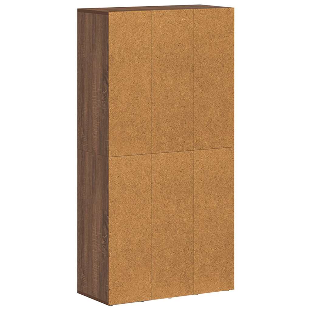 vidaXL Bücherregal/Sideboard Braun Eiche 66×30×130 cm Holzwerkstoff
