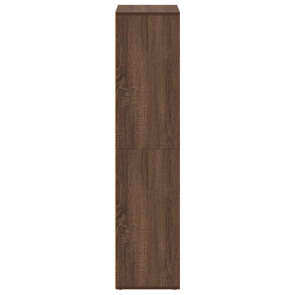vidaXL Bücherregal/Sideboard Braun Eiche 66×30×130 cm Holzwerkstoff