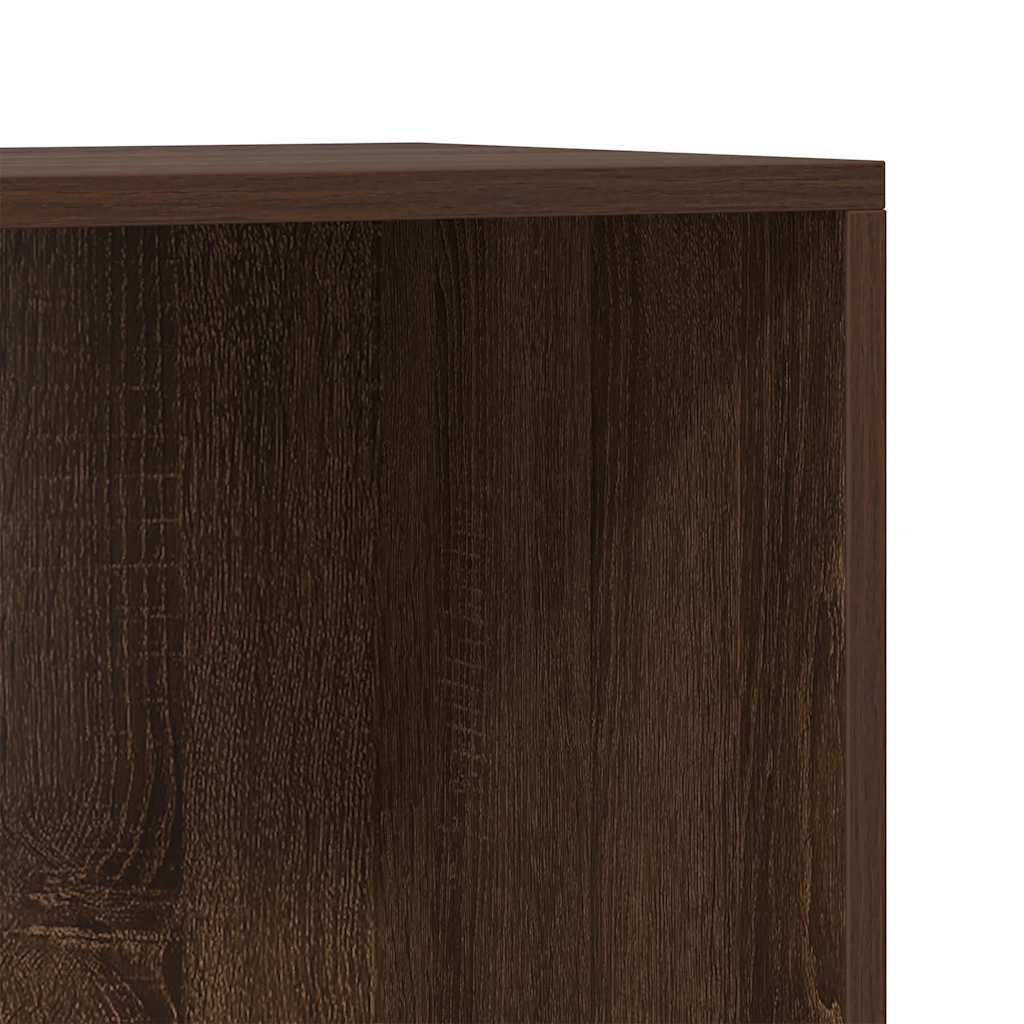 vidaXL Bücherregal/Sideboard Braun Eiche 66×30×130 cm Holzwerkstoff