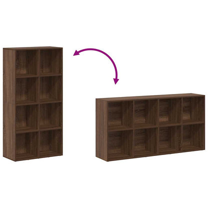 vidaXL Bücherregal/Sideboard Braun Eiche 66×30×130 cm Holzwerkstoff