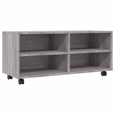vidaXL Meuble TV à roulettes gris Sonoma 90x35x35 cm Aggloméré