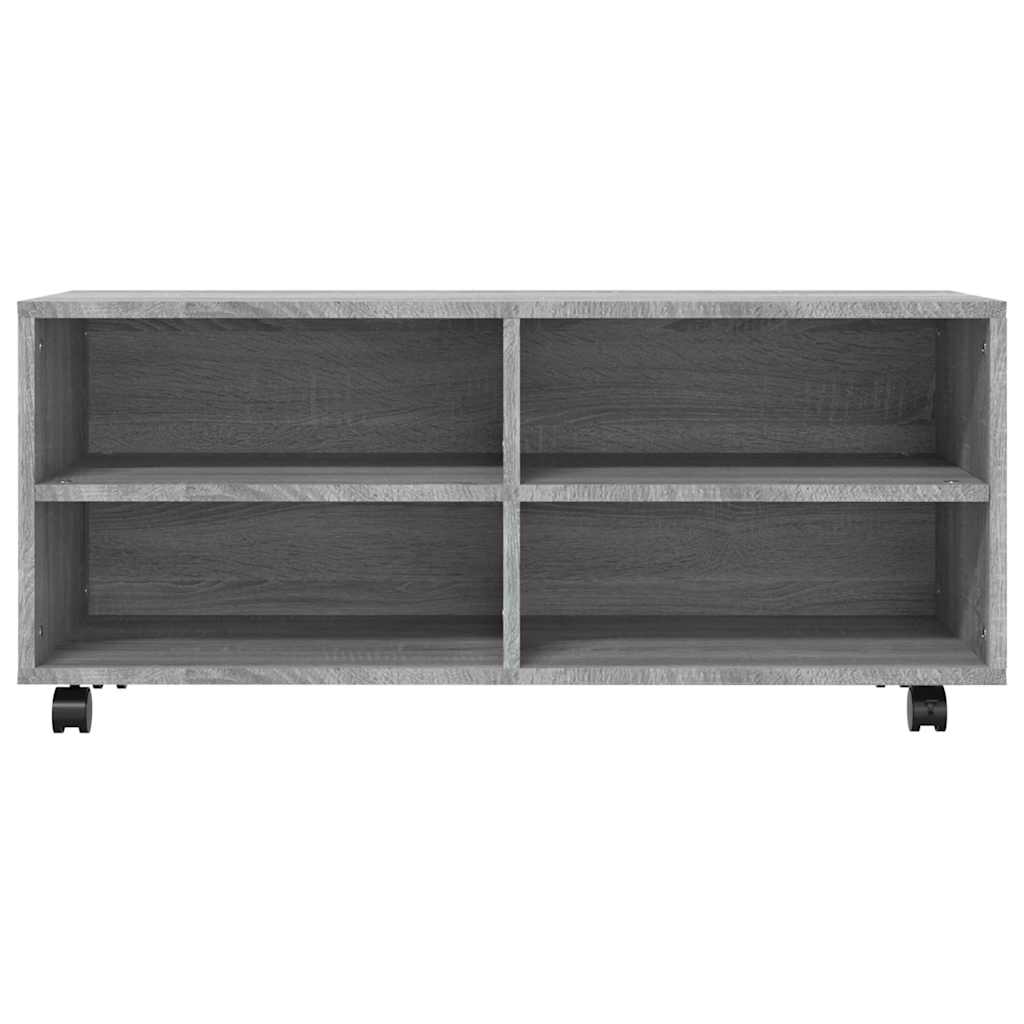 vidaXL Meuble TV à roulettes gris Sonoma 90x35x35 cm Aggloméré