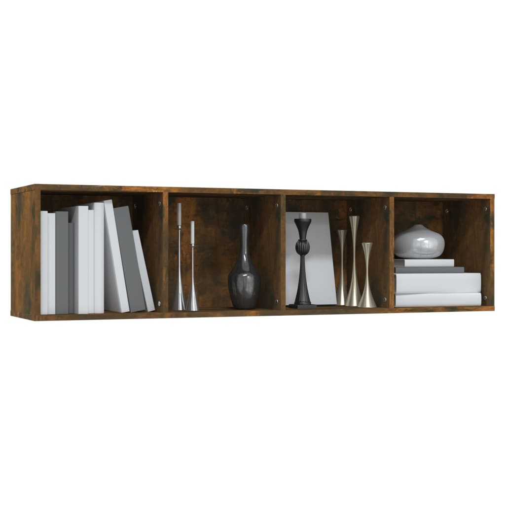 vidaXL Bücherschrank/TV-Schrank Räuchereiche 143x30x36cm Holzwerkstoff