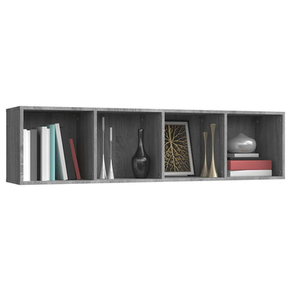 vidaXL Bücherschrank/TV-Schrank Grau Sonoma 143x30x36cm Holzwerkstoff
