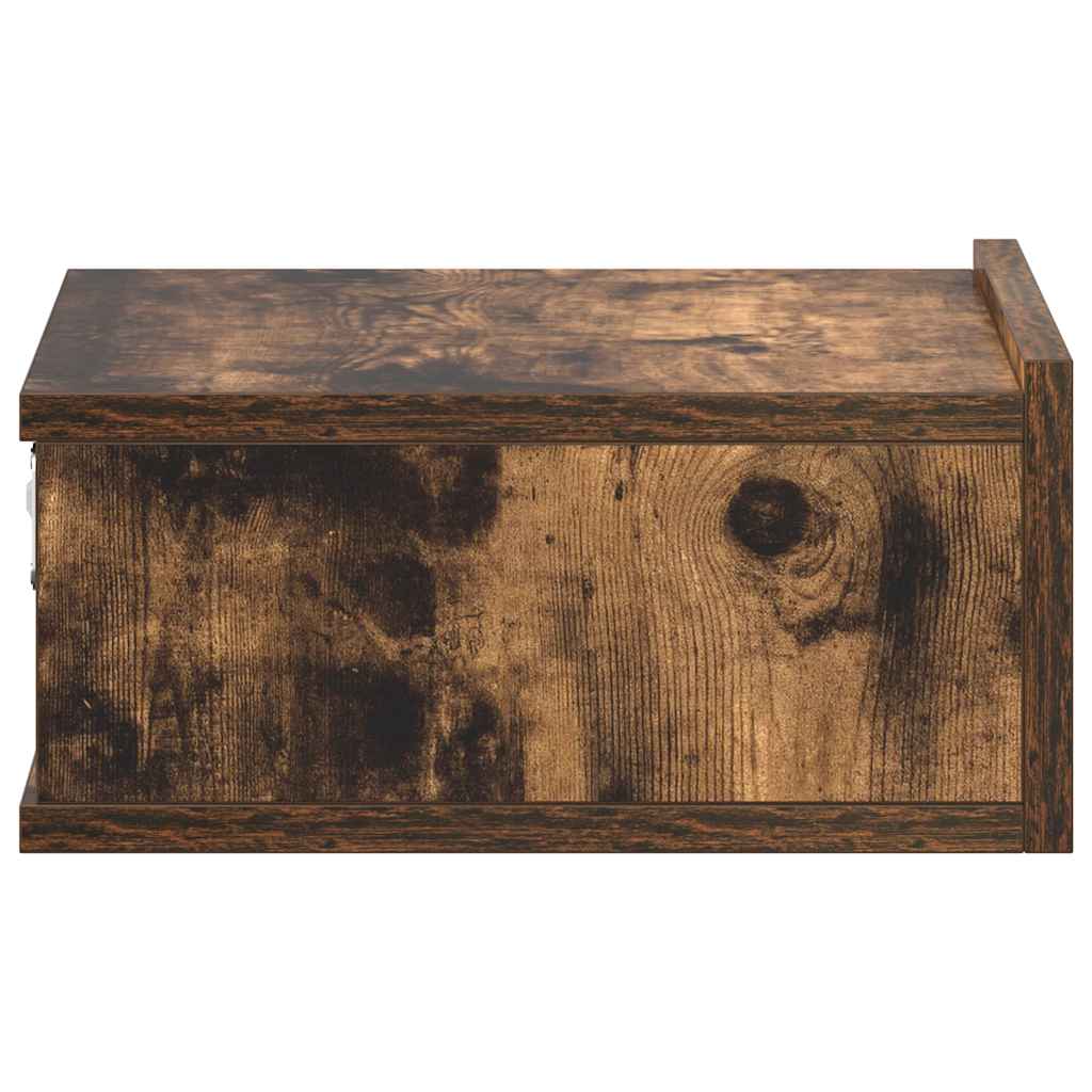 vidaXL Hängender Nachttisch Räuchereiche 40x30x15 cm Holzwerkstoff