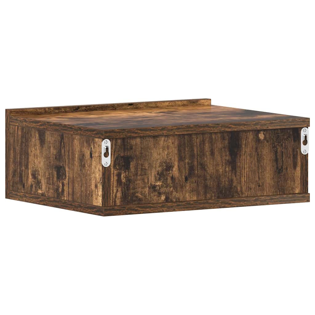 vidaXL Hängender Nachttisch Räuchereiche 40x30x15 cm Holzwerkstoff