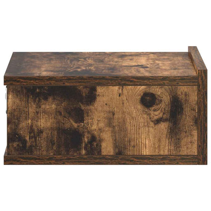 vidaXL Hängender Nachttisch 2Stk Räuchereiche 40x30x15cm Holzwerkstoff