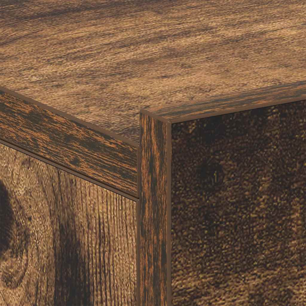 vidaXL Hängender Nachttisch 2Stk Räuchereiche 40x30x15cm Holzwerkstoff