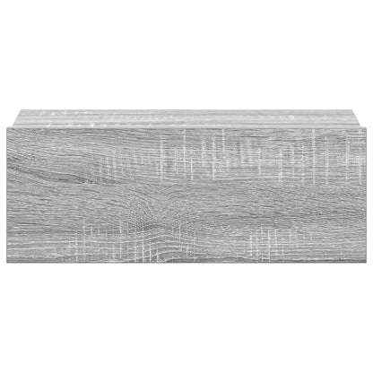 vidaXL Hängender Nachttisch Grau Sonoma 40x30x15 cm Holzwerkstoff