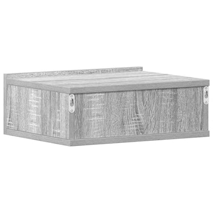 vidaXL Hängender Nachttisch Grau Sonoma 40x30x15 cm Holzwerkstoff