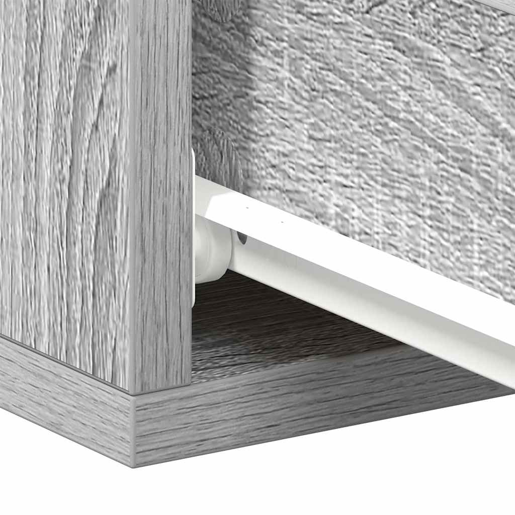 vidaXL Hängender Nachttisch Grau Sonoma 40x30x15 cm Holzwerkstoff