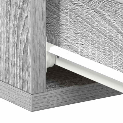 vidaXL Hängender Nachttisch Grau Sonoma 40x30x15 cm Holzwerkstoff