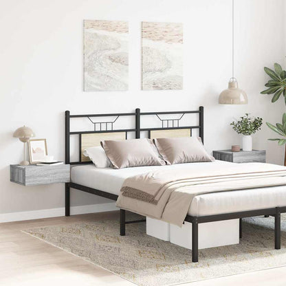 Hängende Nachttische 2 Stk. Grau Sonoma 40x30x15 cm