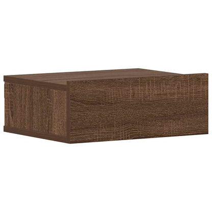 vidaXL Hängende Nachttische 2 Stk Braun Eiche 40x30x15cm Holzwerkstoff