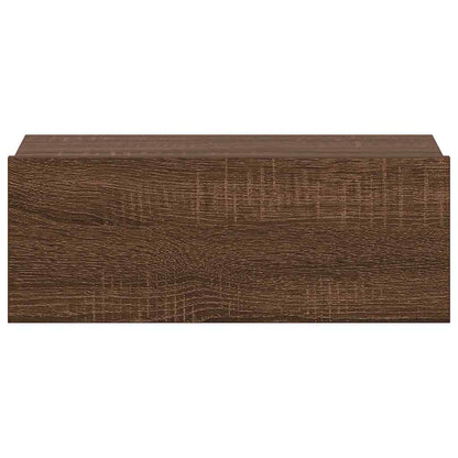 vidaXL Hängende Nachttische 2 Stk Braun Eiche 40x30x15cm Holzwerkstoff