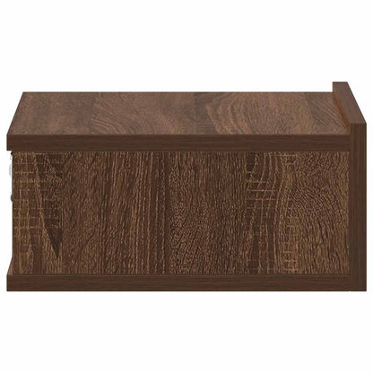 vidaXL Hängende Nachttische 2 Stk Braun Eiche 40x30x15cm Holzwerkstoff