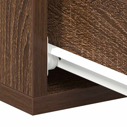 vidaXL Hängende Nachttische 2 Stk Braun Eiche 40x30x15cm Holzwerkstoff