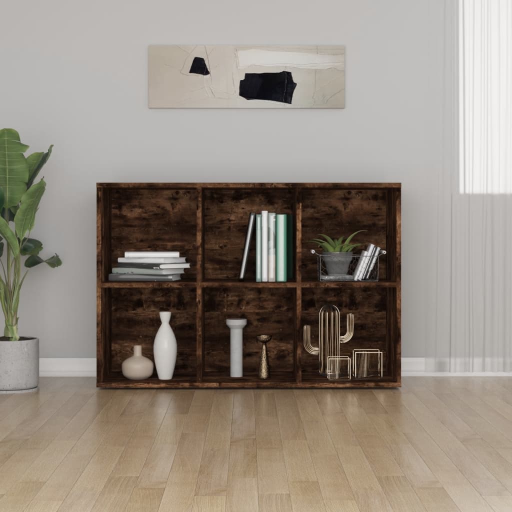 vidaXL Étagère à livres/buffet chêne fumé 66x30x98 cm bois d'ingénierie