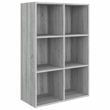 vidaXL Bücherregal/Sideboard Grau Sonoma 66x30x98 cm Holzwerkstoff