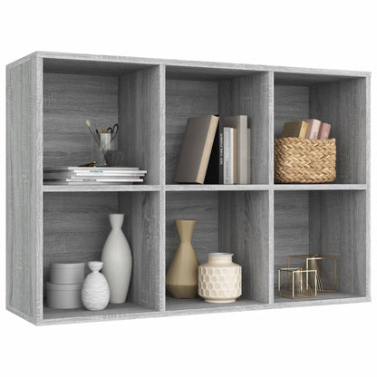 vidaXL Bücherregal/Sideboard Grau Sonoma 66x30x98 cm Holzwerkstoff