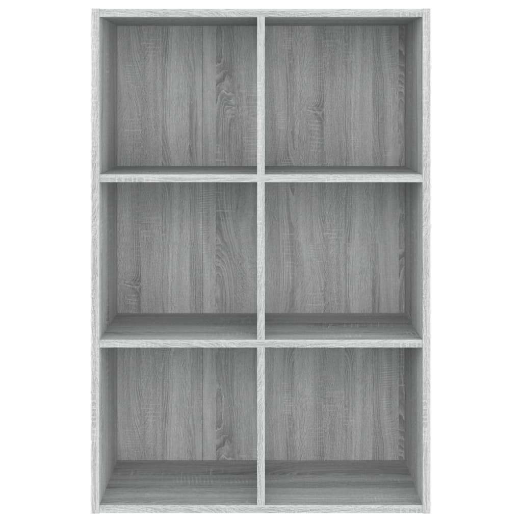 vidaXL Bücherregal/Sideboard Grau Sonoma 66x30x98 cm Holzwerkstoff