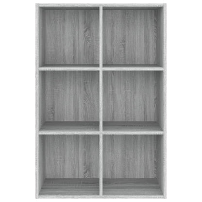 vidaXL Bücherregal/Sideboard Grau Sonoma 66x30x98 cm Holzwerkstoff
