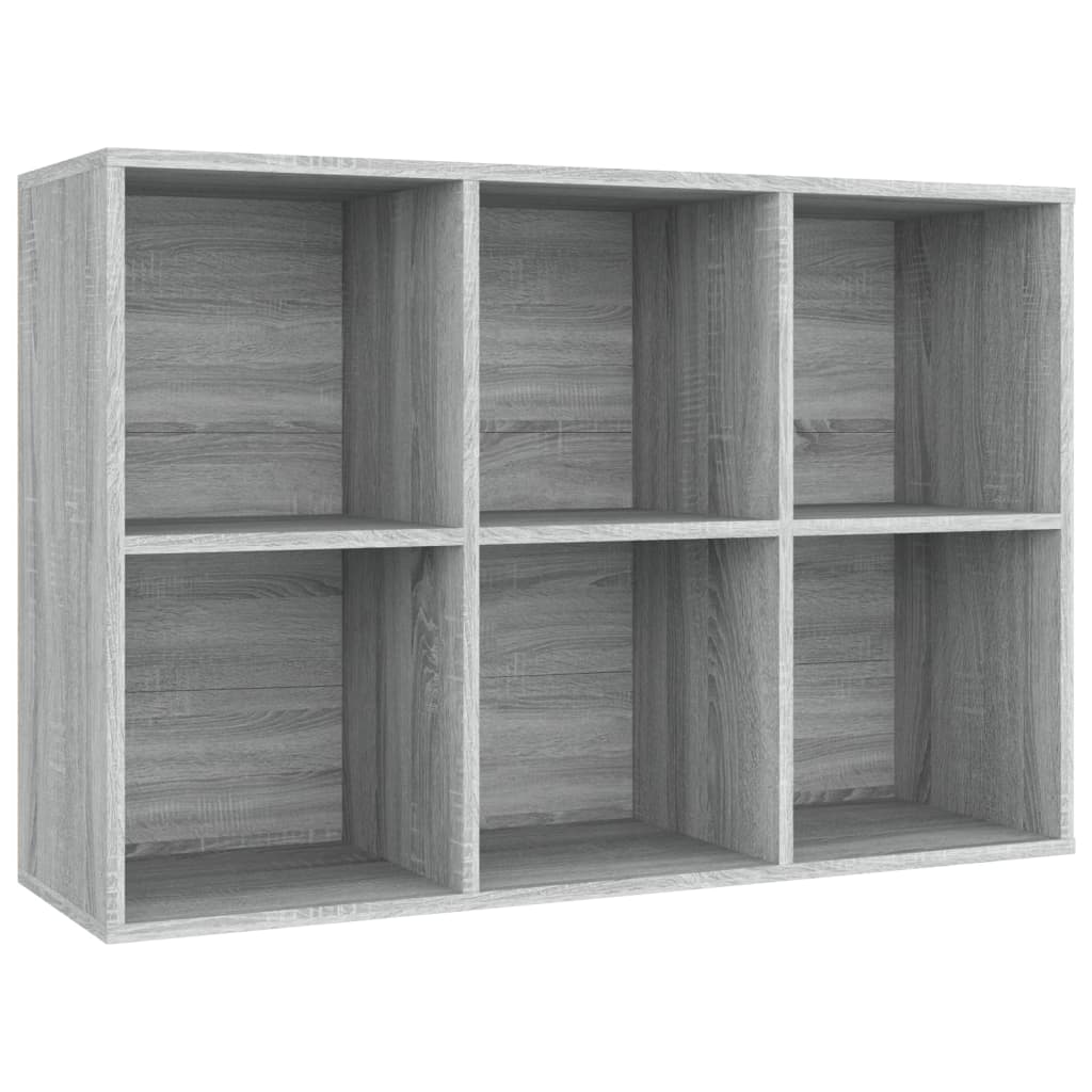 vidaXL Bücherregal/Sideboard Grau Sonoma 66x30x98 cm Holzwerkstoff