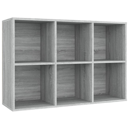 vidaXL Bücherregal/Sideboard Grau Sonoma 66x30x98 cm Holzwerkstoff