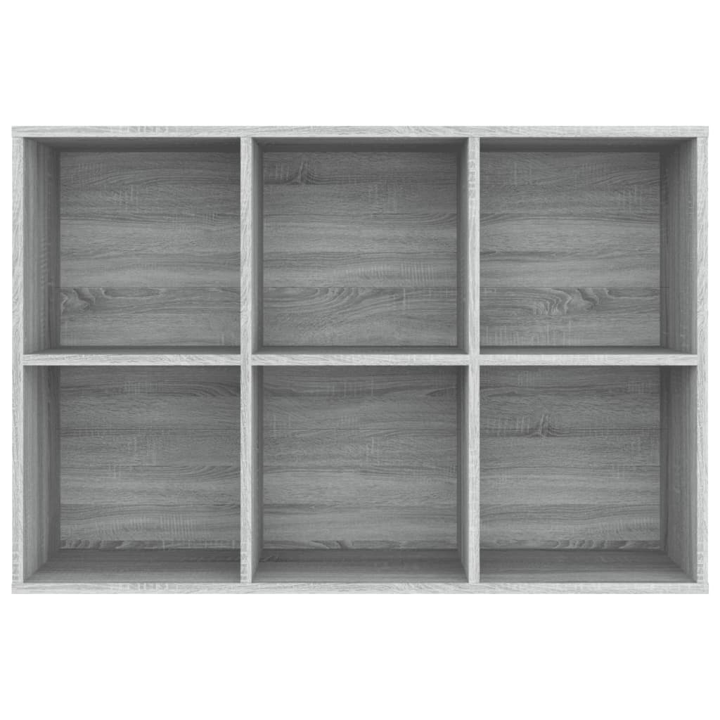 vidaXL Bücherregal/Sideboard Grau Sonoma 66x30x98 cm Holzwerkstoff