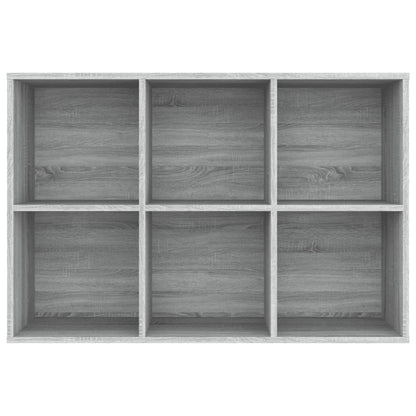 vidaXL Bücherregal/Sideboard Grau Sonoma 66x30x98 cm Holzwerkstoff