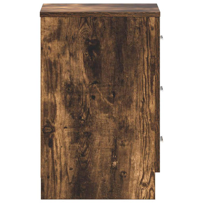 vidaXL Nachttisch Räuchereiche 38x35x56 cm Holzwerkstoff