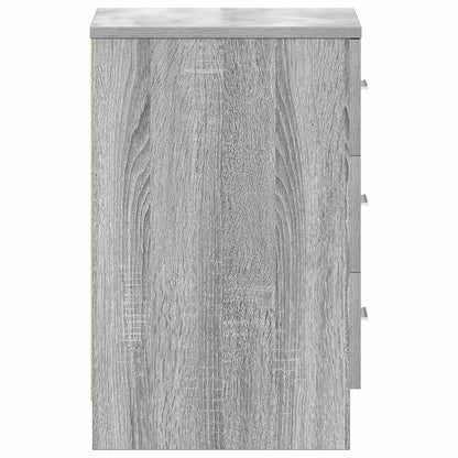 vidaXL Nachttisch Grau Sonoma 38x35x56 cm Holzwerkstoff