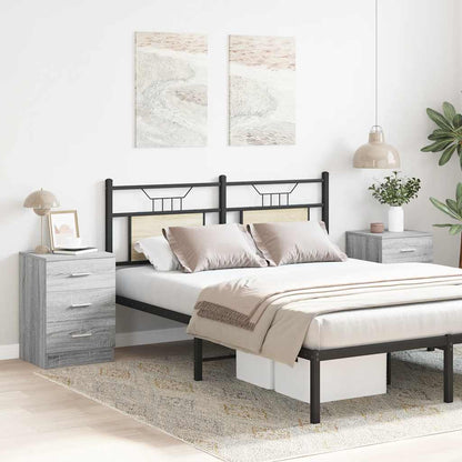vidaXL Nachttische 2 Stk. Grau Sonoma 38x35x56 cm Holzwerkstoff