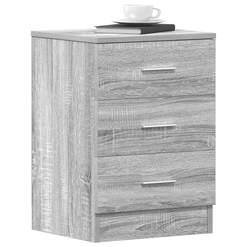 vidaXL Nachttische 2 Stk. Grau Sonoma 38x35x56 cm Holzwerkstoff