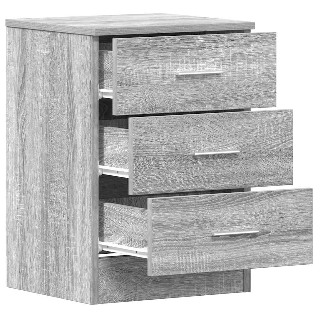 vidaXL Nachttische 2 Stk. Grau Sonoma 38x35x56 cm Holzwerkstoff