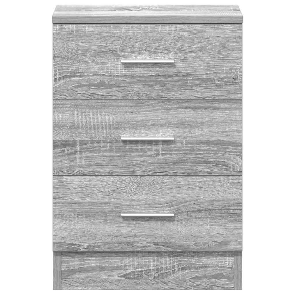 vidaXL Nachttische 2 Stk. Grau Sonoma 38x35x56 cm Holzwerkstoff