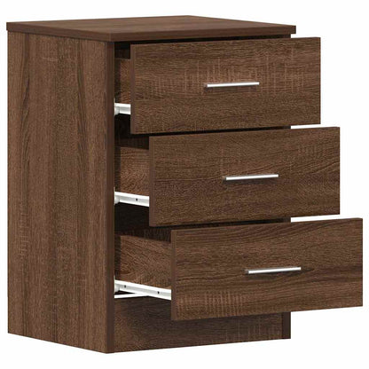 vidaXL Nachttisch Braun Eichen-Optik 38x35x56 cm Holzwerkstoff