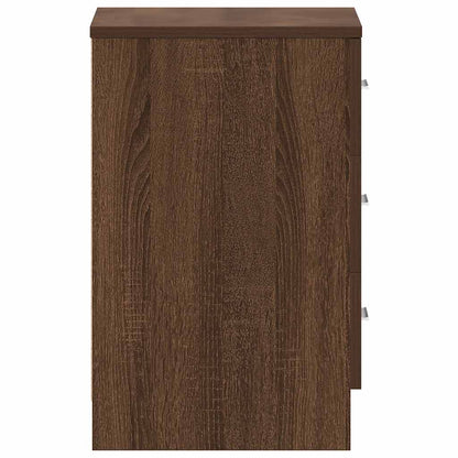 vidaXL Nachttisch Braun Eichen-Optik 38x35x56 cm Holzwerkstoff
